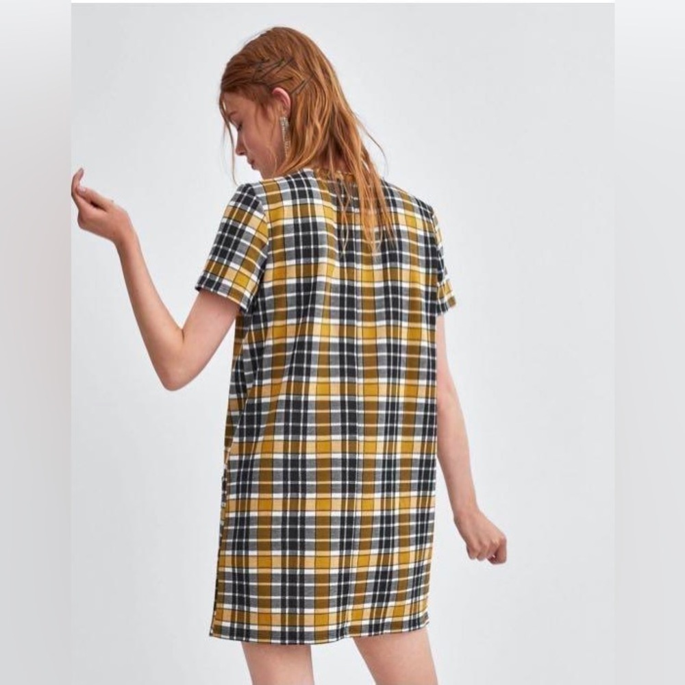 Zara yellow plaid dress - Picture 2 of 4